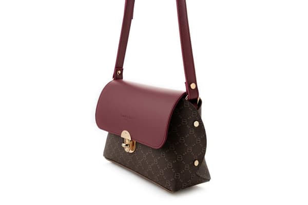 Crossbody-väska 1278 - Brun, Claret Röd