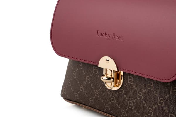 Crossbody-väska 1278 - Brun, Claret Röd