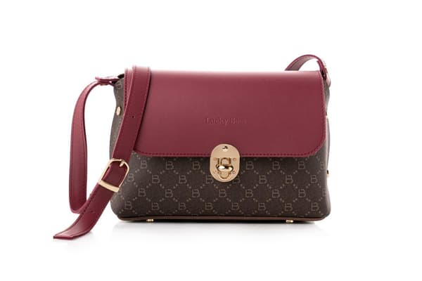 Crossbody-väska 1278 - Brun, Claret Röd