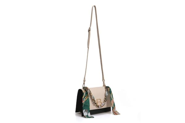 Crossbody taske 918 - Creme, Mørkegrøn
