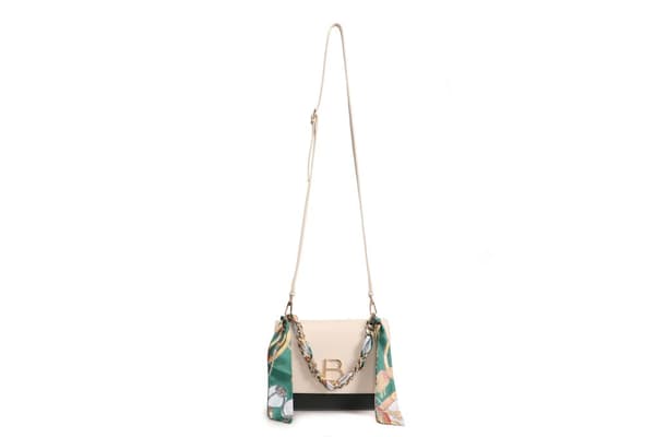 Crossbody taske 918 - Creme, Mørkegrøn