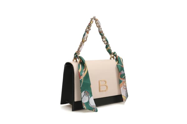 Crossbody taske 918 - Creme, Mørkegrøn