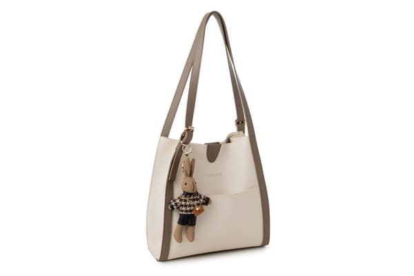 Tote Bag 352 - Krem, Mørk Mink
