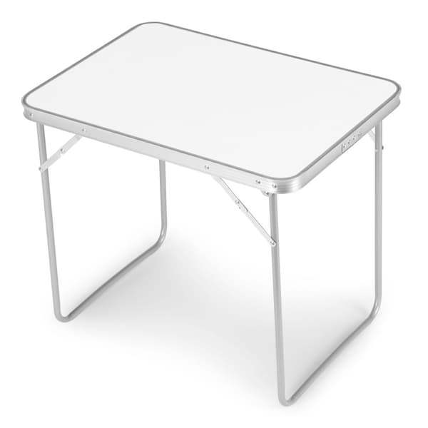 Turistbord, picnicbord, foldbar plade, 80x60 cm, hvid