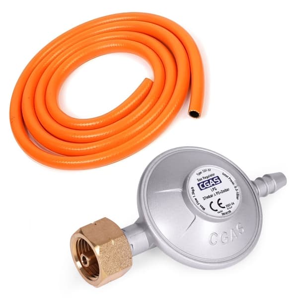 Gas terrassevarmer, 13 kW, til terrasse og have, regulator, slange, dæksel, MultiGarden