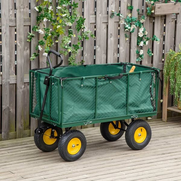 Havetransportvogn, 400 kg, til traktor, åbne sidepaneler, store oppustelige hjul, MultiGarden