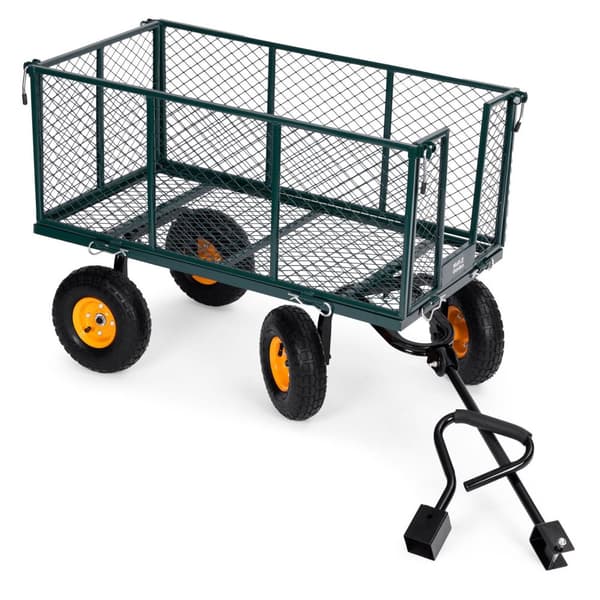 Havetransportvogn, 400 kg, til traktor, åbne sidepaneler, store oppustelige hjul, MultiGarden