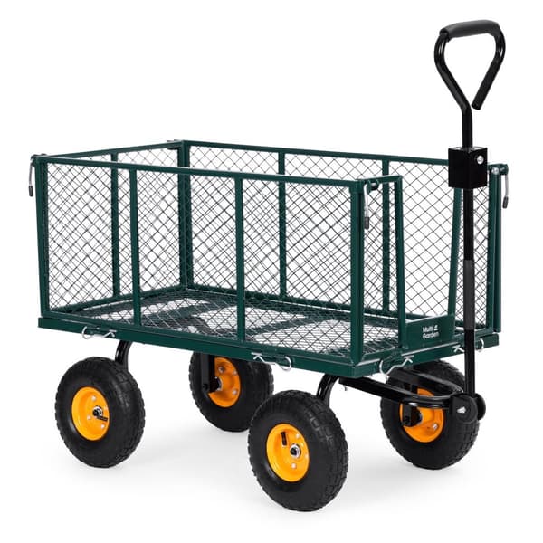 Havetransportvogn, 400 kg, til traktor, åbne sidepaneler, store oppustelige hjul, MultiGarden