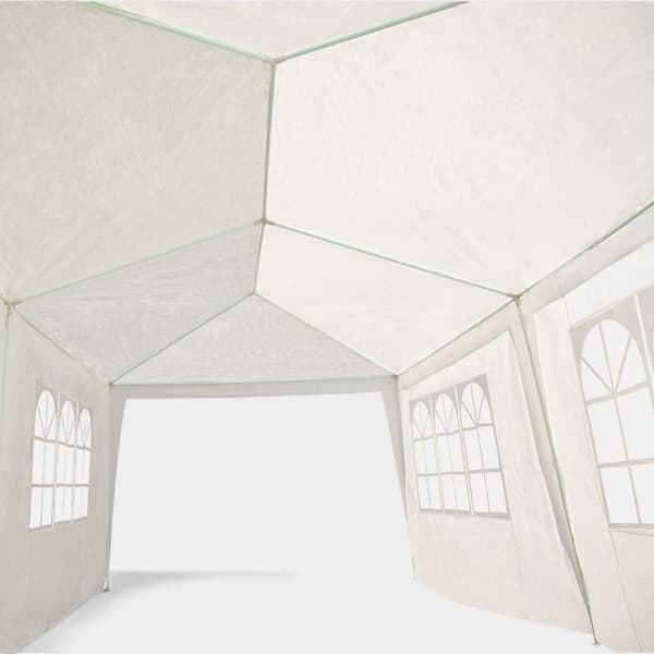 Hage kommersielle paviljongtelt, 3x6 m, 6 vegger, hvit, MultiGarden