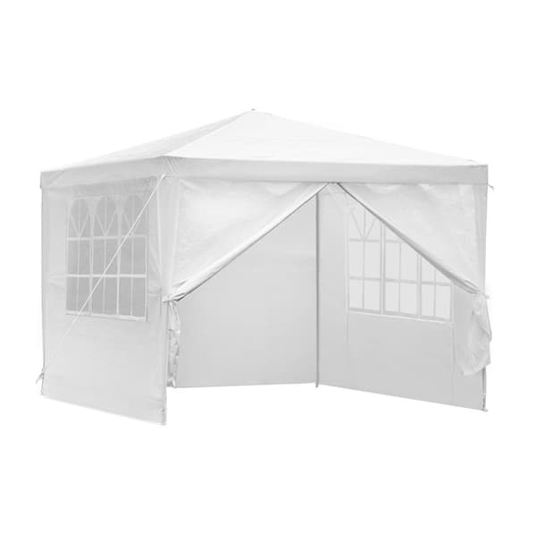 Hage kommersielle paviljongtelt, 3x3 m, 4 vegger, hvit, MultiGarden