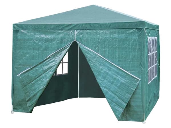 Have erhvervspavillontelt, 3x3 m, 4 vægge, grøn, MultiGarden