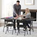 Miniatyrbillede 6 af 9: Cateringbord 180 cm, foldbart til kuffert, sort, ModernHome