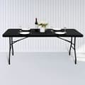 Miniatyrbillede 7 af 9: Cateringbord 180 cm, foldbart til kuffert, sort, ModernHome