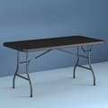 Miniatyrbillede 8 af 9: Cateringbord 180 cm, foldbart til kuffert, sort, ModernHome