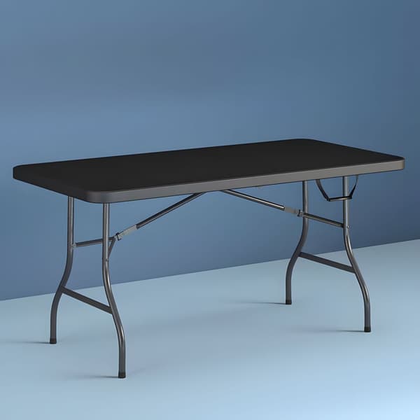 Cateringbord 180 cm, foldbart til kuffert, sort, ModernHome