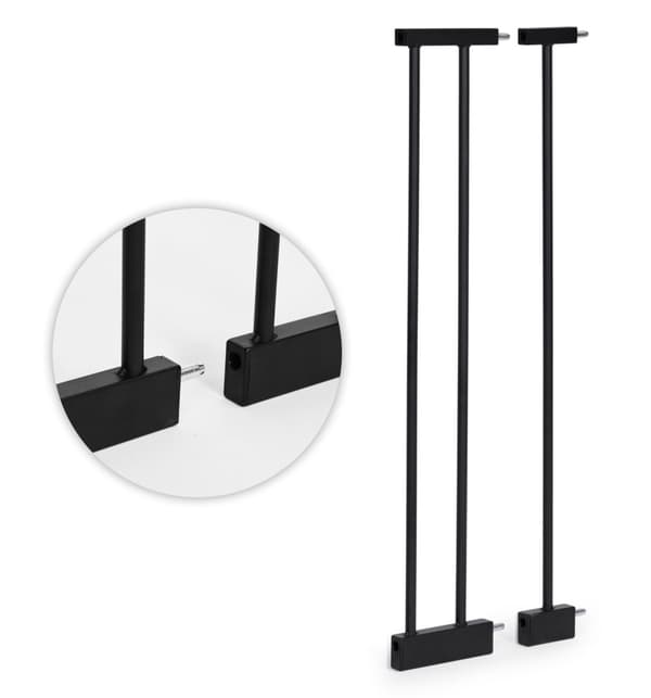 Skyddsgrind, 74-100 cm, för trappor och dörrar, metall och trä, extra paneler, ECOTOYS