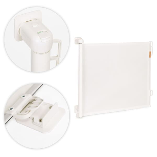 Skyddsgrindsspärrrulle, 180 cm, skyddande för trappor och dörrar, beige, ECOTOYS