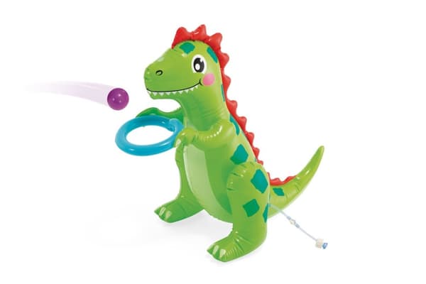 Oppblåsbart basseng for barn vannlekeplass 201x157x69 cm lysbildefontene dinosaur INTEX 56139