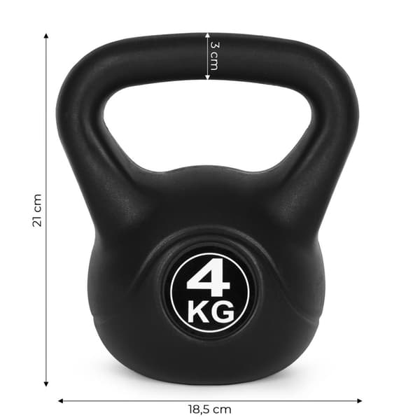 Kettlebell 4 kg för träning, hantel, viktboll, fitnessbelastning, ModernHome
