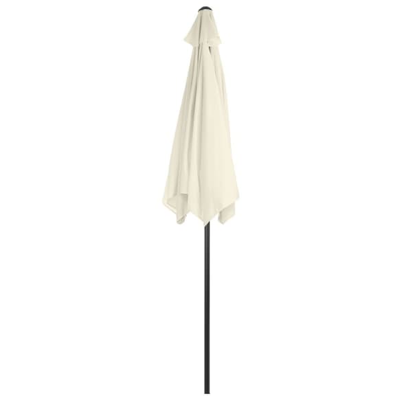Taitettava puutarhaparvekkeen sateenvarjo, säädettävä, 210 cm, beige