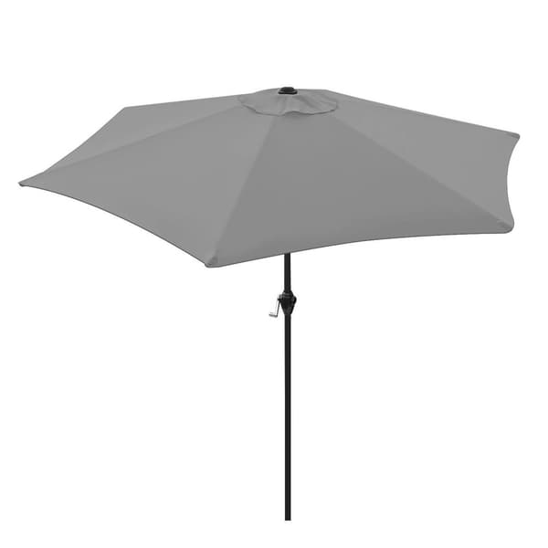 Sammenfoldelig havebalkonparasol, justerbar, 210 cm, grå