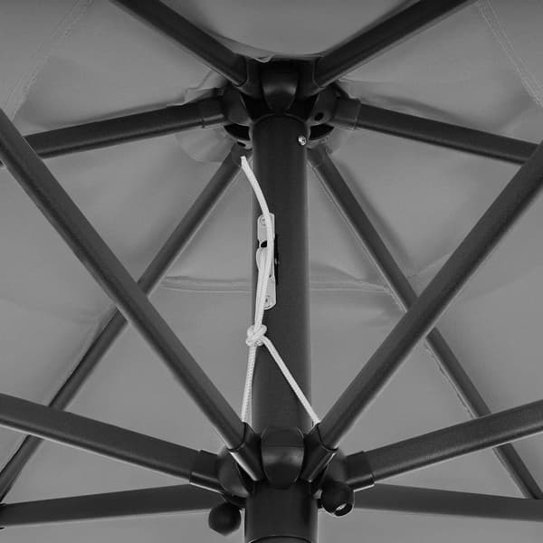 Sammenfoldelig havebalkonparasol, justerbar, 210 cm, grå