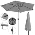 Miniatyrbillede 8 af 9: Sammenfoldelig havebalkonparasol, justerbar, 210 cm, grå