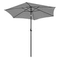 Miniatyrbillede 2 af 9: Sammenfoldelig havebalkonparasol, justerbar, 210 cm, grå