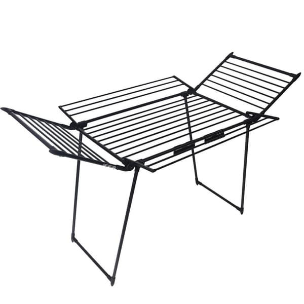 Tørrestativ, stående, altan, 25 meter, sort
