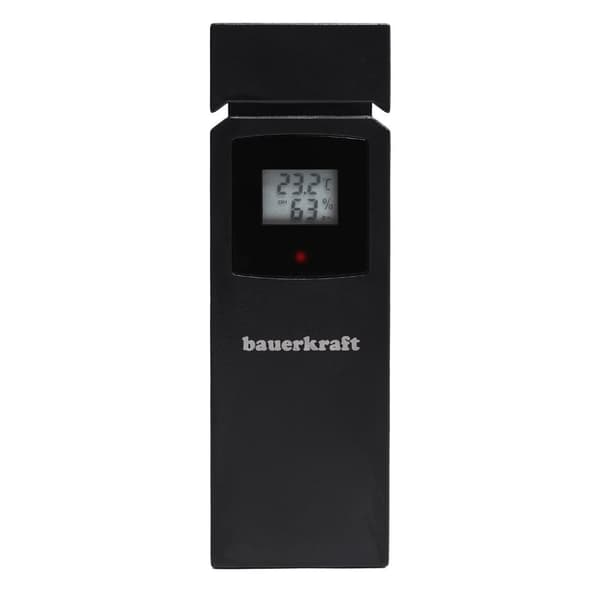 Baggrundsbelyst trådløs vejrstation med udendørs sensor, LCD display, termometer, barometer, ur