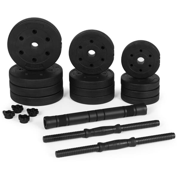 Justerbare manualer 2x10 kg vektstangsett 20 kg stang inkludert