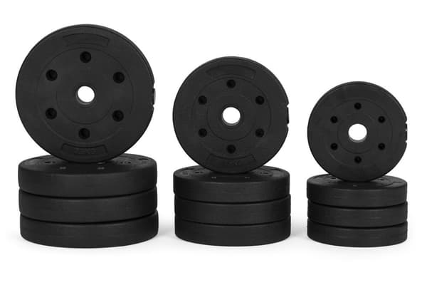 Justerbare manualer 2x10 kg vektstangsett 20 kg stang inkludert