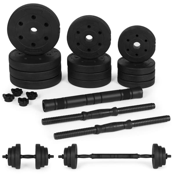 Justerbare manualer 2x10 kg vektstangsett 20 kg stang inkludert