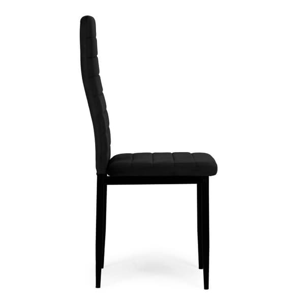Tuolit muotoillulla selkänojalla - BLACK VELVET - 4 kpl sarja