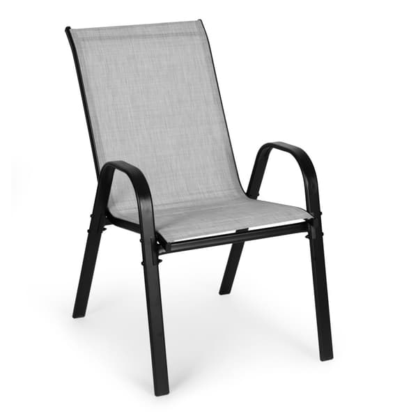 Sett med 2 hagestoler for terrasse eller balkong Lys grå MultiGarden