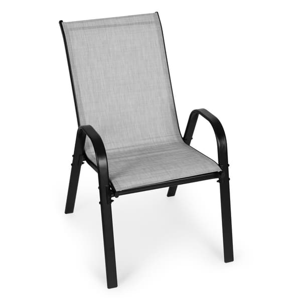 Sett med 2 hagestoler for terrasse eller balkong Lys grå MultiGarden
