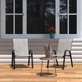 Miniatyrbilde 8 av 9: Sett med 2 hagestoler for terrasse eller balkong Lys grå MultiGarden