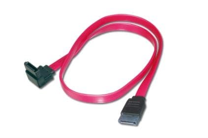 SATA kabel - Serial ATA 150/300/600 - SATA til SATA - 50 cm - venstrevinklet stik