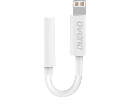 Dudao L16i Lightning til 3,5 mm Jack-adapter hvid