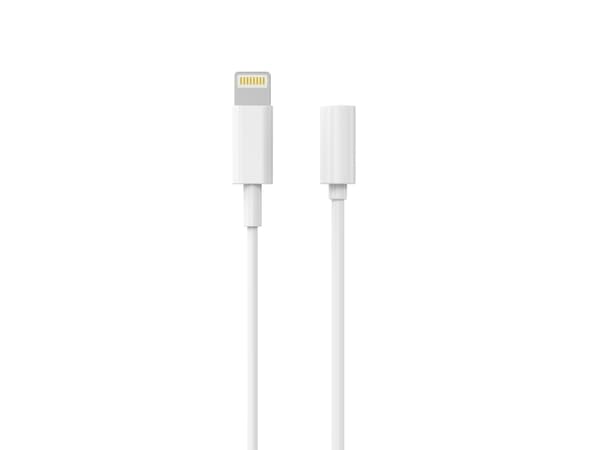 Sinox adapter Lightning - ministik. 0,15m. Hvid