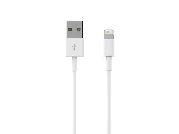 Sinox Lightning-kabel. 2m. Vit