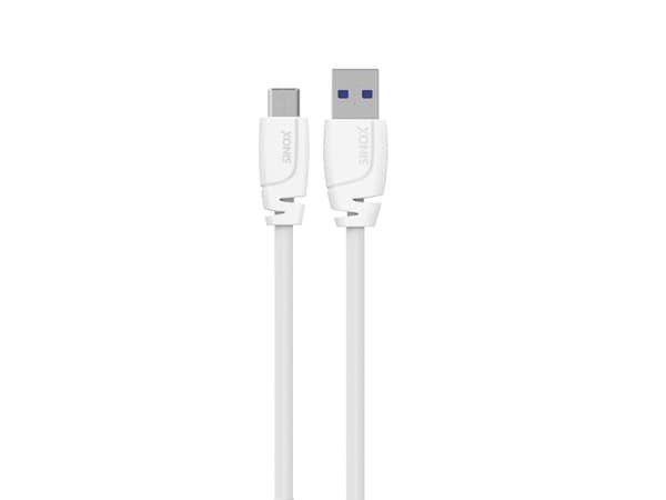 Sinox PRO USB C till USB A kabel. 2m. Vit