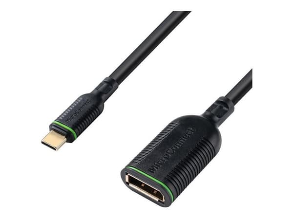 MicroConnect - Adapterkabel - 24 ben USB-C (han) til DisplayPort (hun) - DisplayPort 1,2 - 20 cm