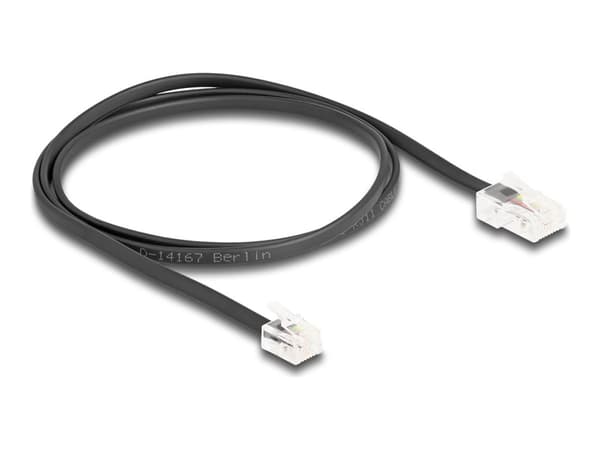 DeLOCK 88035, 1 m, RJ-45, RJ-11, Sort, Han-stik, Han-stik