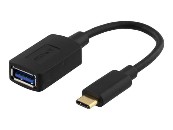 DELTACO USBC-1204 - USB adapter - USB type A (hun) til 24 ben USB-C (han) - USB 3.1 - 15 cm