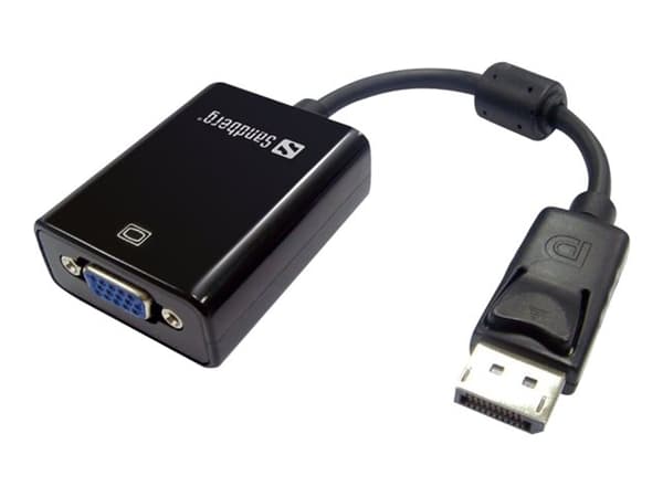 Sandberg Adapter DisplayPort>VGA - VGA-adapter - DisplayPort (hann) til HD-15 (VGA) (hun)