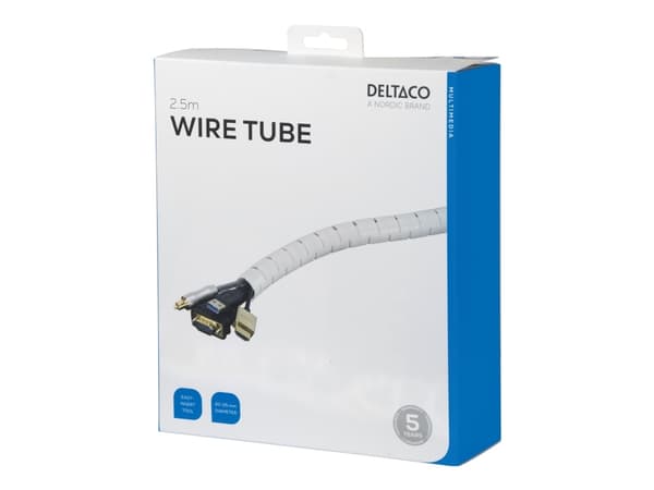 DELTACO - Kabelrør - hvid - 2,5 m