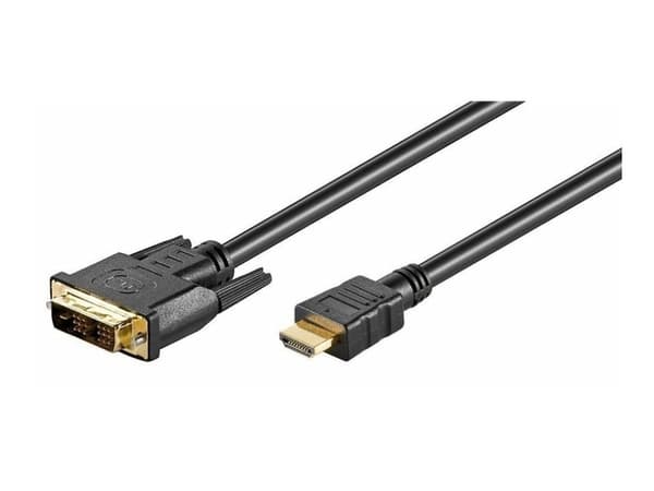 MicroConnect - Adapterkabel - HDMI hann til DVI-D hann - 1 m - svart