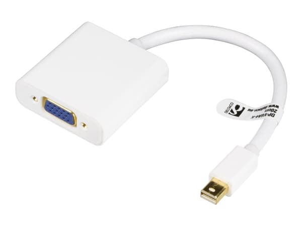 DELTACO DP-VGA4-K - Video transformer - DisplayPort - VGA - hvid