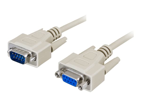 DELTACO - Seriell kabel - DB-9 (hane) till DB-9 (hona) - 1 m